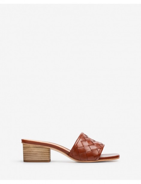 Mules femme cuir online tressé