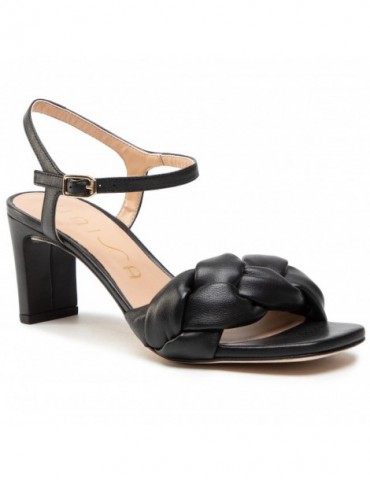 Sandales en cuir à talon fin-Sandales à talon-Chaussure femme Maroc