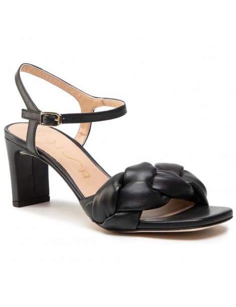 Sandales en cuir à talon fin-Sandales à talon-Chaussure femme Maroc