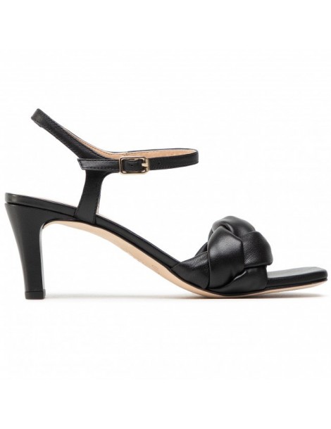 Sandales en cuir à talon fin-Sandales à talon-Chaussure femme Maroc