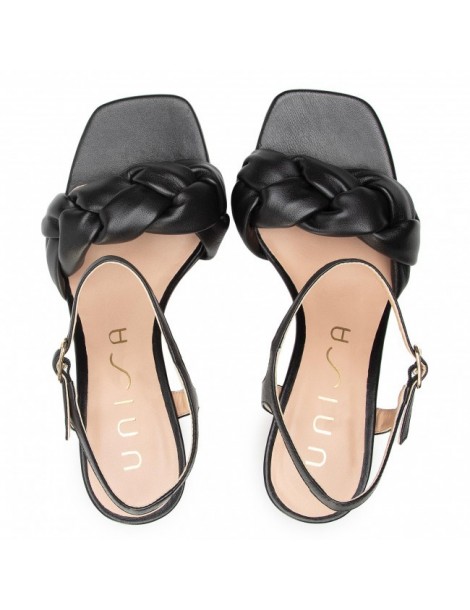 Sandales en cuir à talon fin-Sandales à talon-Chaussure femme Maroc