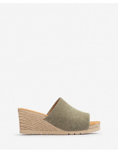Mules avec compensé en jute-Mules-Chaussure femme Maroc