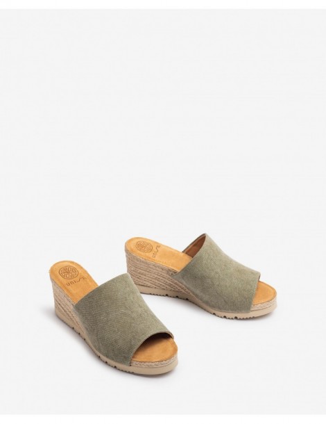 Mules avec compensé en jute-Mules-Chaussure femme Maroc