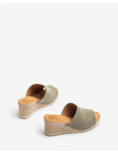 Mules avec compensé en jute-Mules-Chaussure femme Maroc