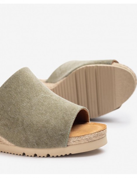 Mules avec compensé en jute-Mules-Chaussure femme Maroc