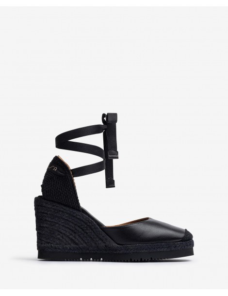 Espadrilles à bout carré-Sandales compensées-Chaussure femme Maroc